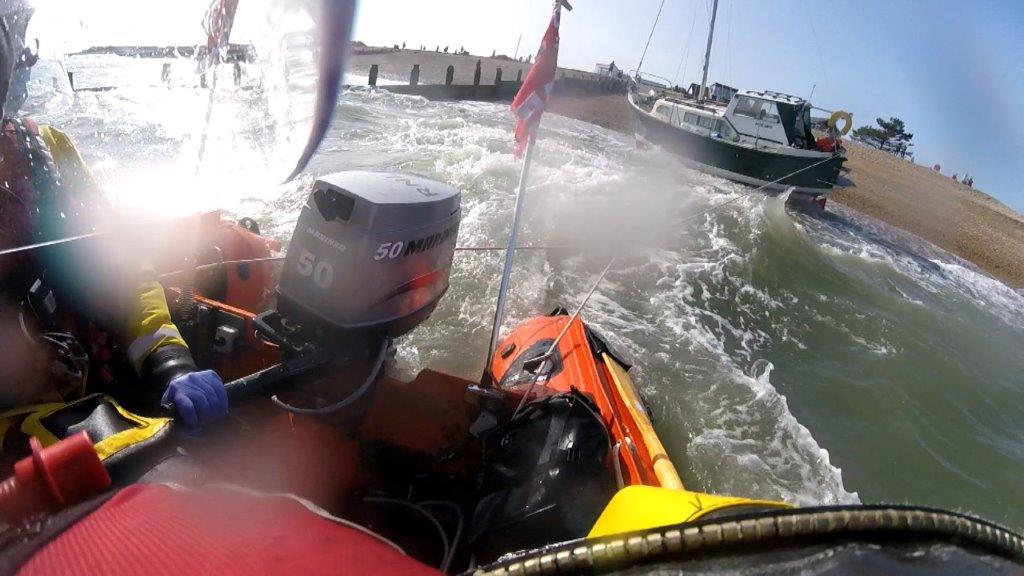 Yacht aground
